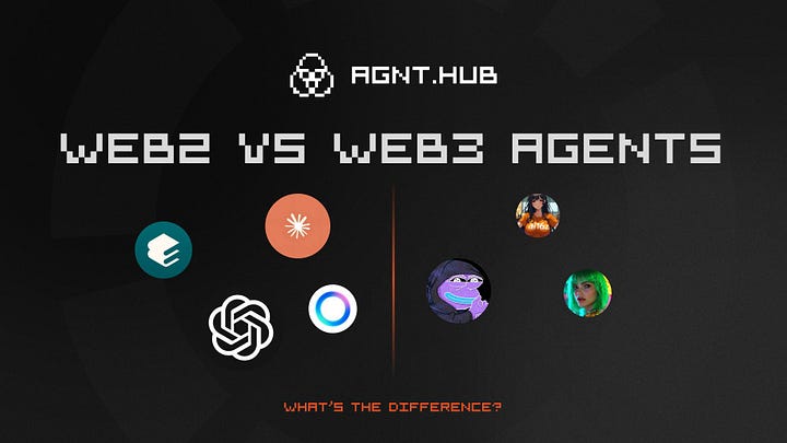 Web2 AI Agents vs Web3 AI Agents Cover Image from AGNT Hub