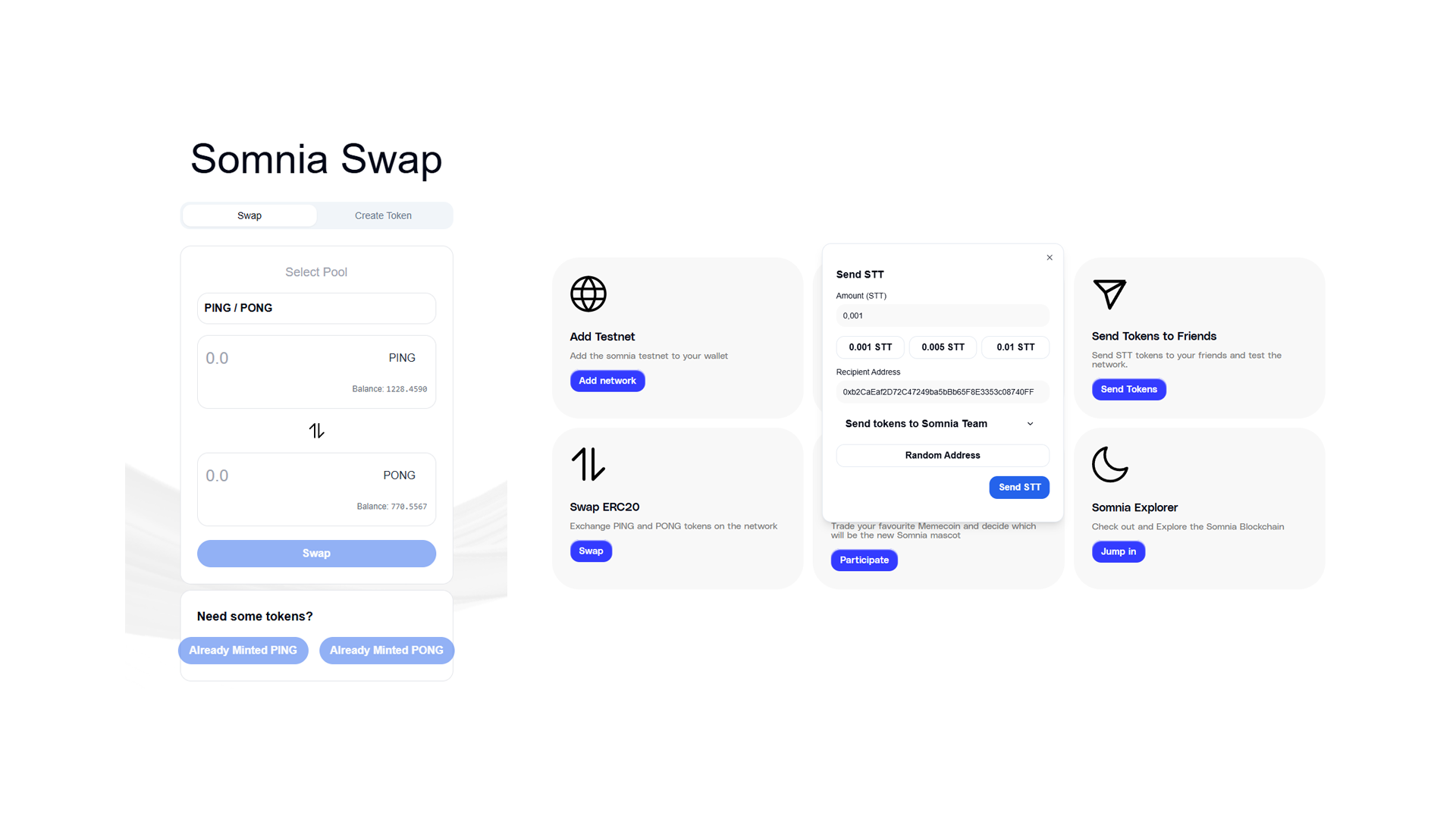 Tampilan Website Testnet Somnia